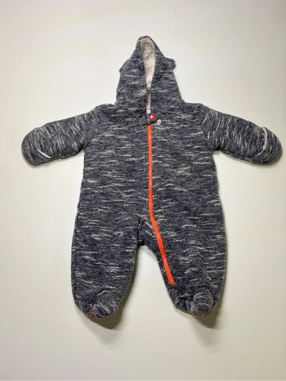 EGG by Susan Lazar Baby Bunting Snowsuit Sherpa Fleece Hooded 3M